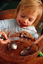 Child chocolate cake