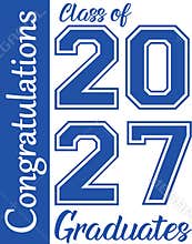 blue class of 2027 sign copy
