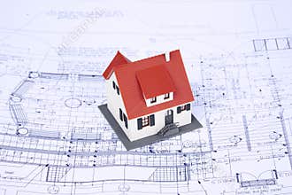 House on a blueprint