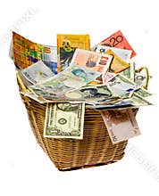 Basket of world currencies