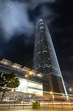 Hong Kong City Scape And Mist In Sky
