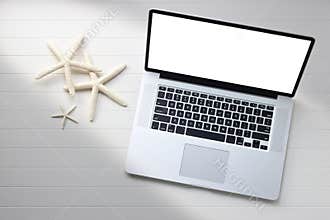 White Laptop Computer