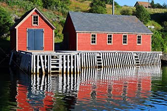 Fishing sheds at Trinity, Newfoundland