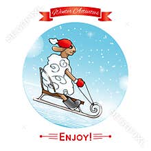 Winter activities. Winter sport. EPS,JPG.
