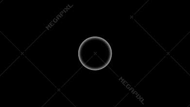 Shaky circle on black background