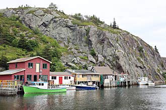 Boats in the harbour at Quidi Vidi, Newfoundland