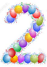 Balloons and confetti Number 2