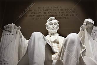 White Lincoln Statue Memorial Washington DC