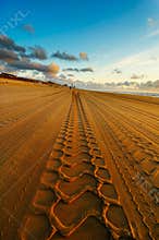 Road on the beach