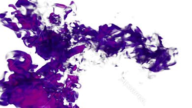 Abstract background violet Ink underwate water or smoke with alpha mask for motion effects and compositing VFX