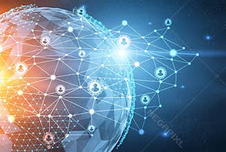 Earth in the sky and a network sketch