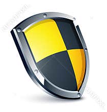 Yellow and black shield