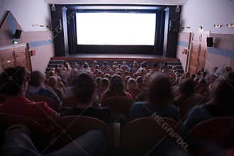 Cinema interior with people