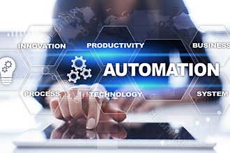 Automation concept as innovation, improving productivity in business processes