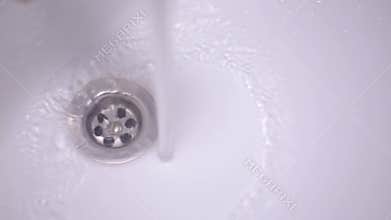 Water tap closeup in bathroom