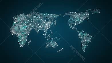 IoT technology connect global world map. dots makes world map, internet of things.1.