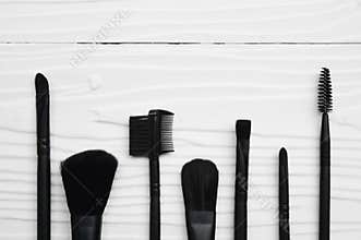 make up and cosmetic beauty products arranged