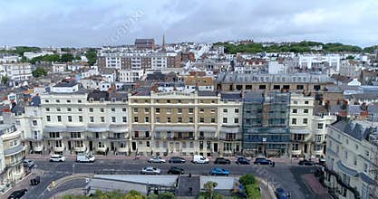 Aerial view of a regency square in Brighton and Hove