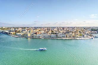 Aerial panorama of Brindisi, Puglia, Italy