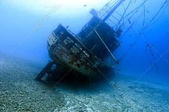 Underwater Shipwreck, Bonaire
