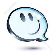 Happy cartoon bubble