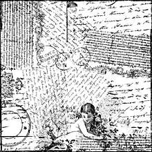 Vintage Text Collage Victorian Background Paper