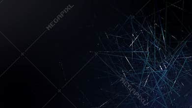 Abstract motion graphics and animated background on concept of entanglement, contradictory lines