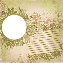 Artisti Batik Floral Design Frame Background