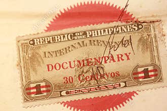 Vintage documentary stamp