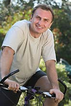 Man and bicycle