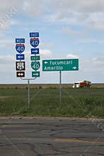 Rt. 66 signage in Texas