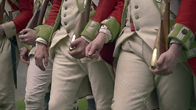 British Revolutionary War army marching