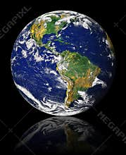 Earth with reflection