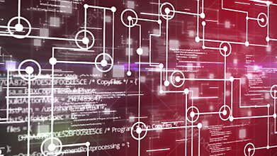 Abstract animation background electronic circuit or computer monitor screen grid background