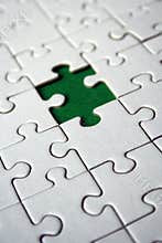 Green jigsaw piece