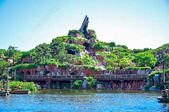 CHIBA, JAPAN: Splash Mountain attraction in Critter Country, Tokyo Disneyland