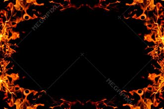Burning fire frame