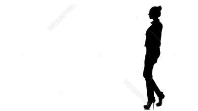 Silhouette of beautiful woman