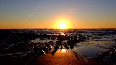 Natural rocks at Praia Vale Figueiras in Portugal