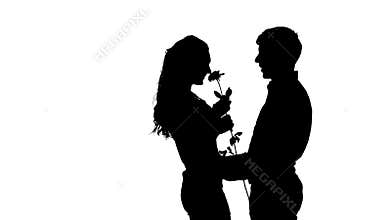 Couple man and woman walking hand in hand