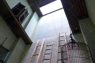 Old Chinese heritage house sky light
