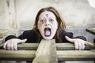 Angry girl gothic