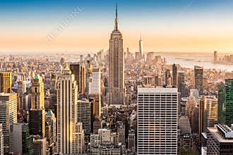 New York skyline on a sunny afternoon