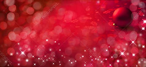 Christmas Banner Red Background