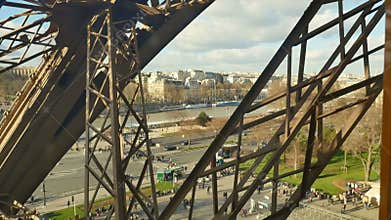 Elevator Ride To the Eiffel Tower, Paris