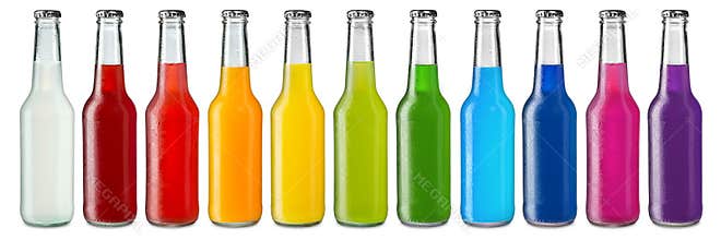 Colorful soft drinks