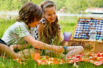 Children at Picnic