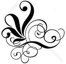 Scroll, cartouche, decor, vector