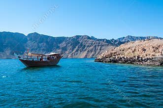 Dhow boat in Musandam, Oman