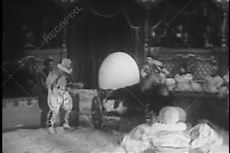 Clowns performing during circus act